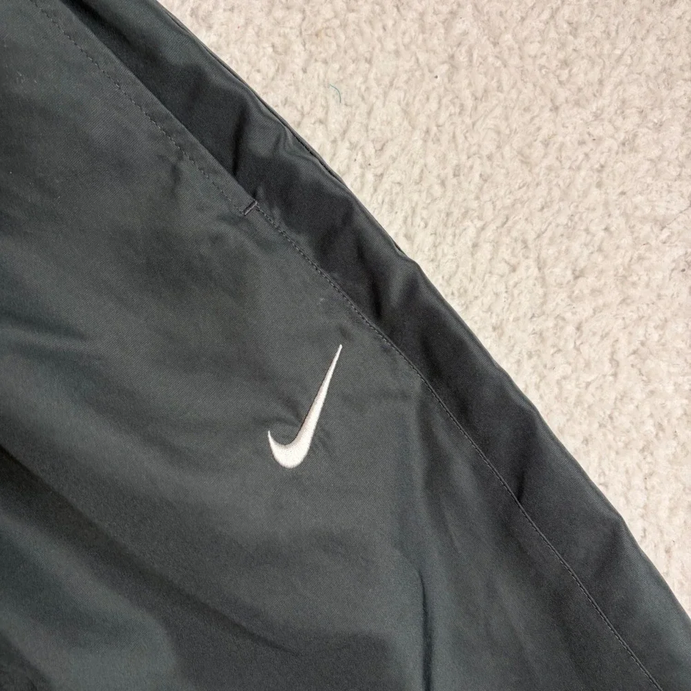 Y2K Nike Mens XXL Track Pants Black Mesh Lined Windbreaker baggy loose fit